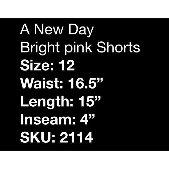 A New Day Bright Pink Dress Shorts- size 12 - Picture 7 of 7